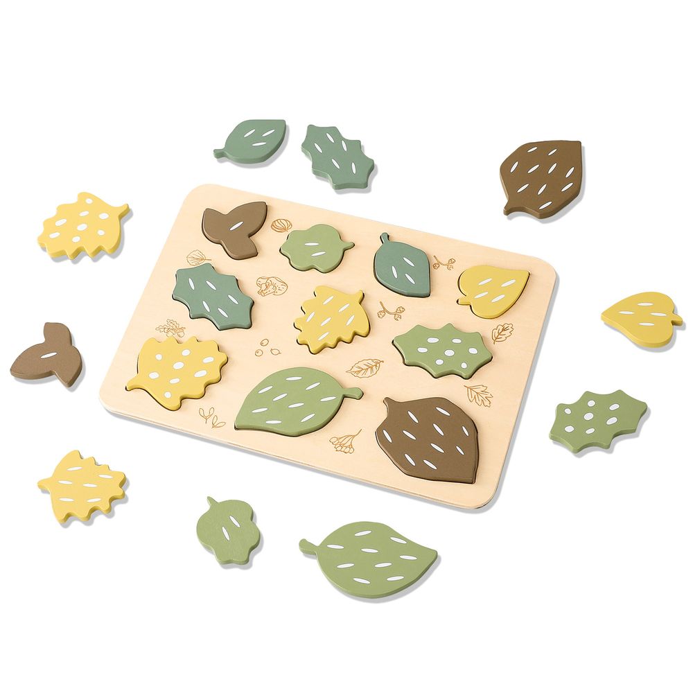 Деревянная развивающая игрушка пазл &quot;Leaves&quot;