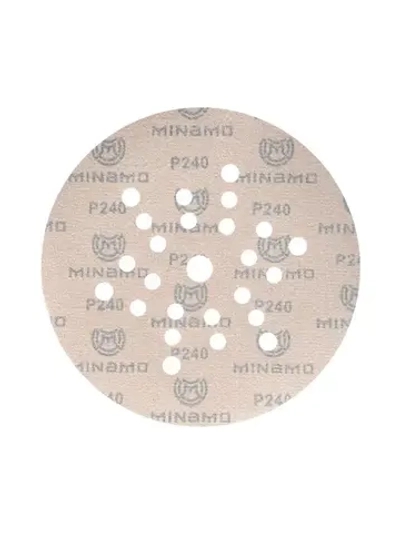 225мм P240 10шт. Шлифовальный абразивный круг для шлифовки под липучку Minamo Golden Warrior
