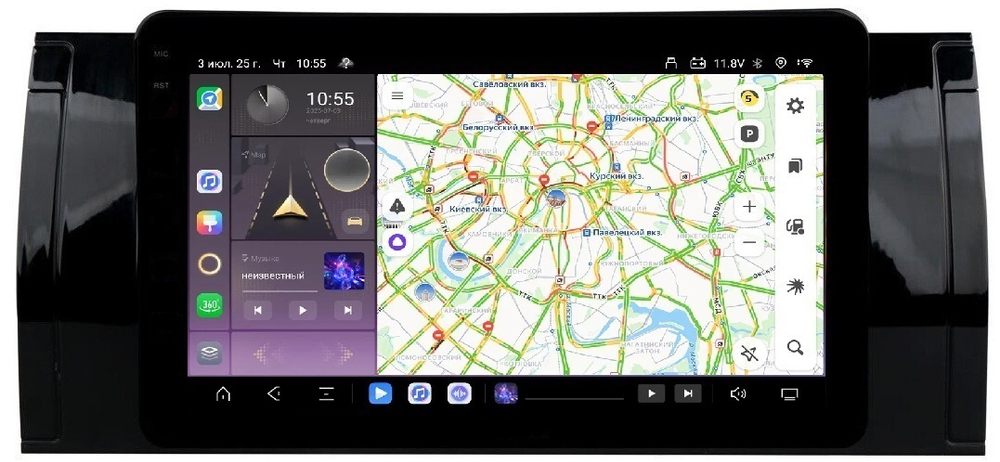 Магнитола для BMW X5 (E53) 2000-2006 (поддержка усилителя без доп. проводов), 5 (E39) 1996-2003 - Carmedia OL-9957 QLed+2K, Android 13, TS20, CarPlay, 4G SIM-слот