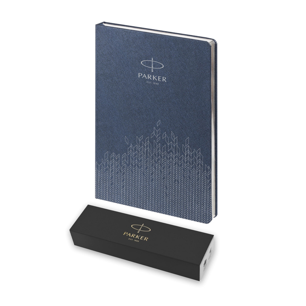 Подарочный набор: Шариковая ручка Parker Jotter + ежедневник, синий