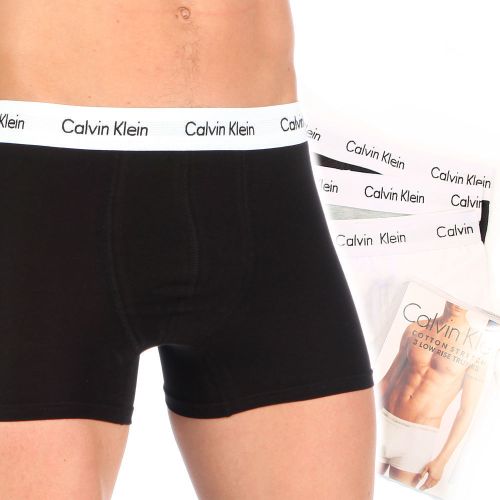 Набор мужских трусов боксеров (черные ,серые, белые) 3шт, Calvin Klein Classic set