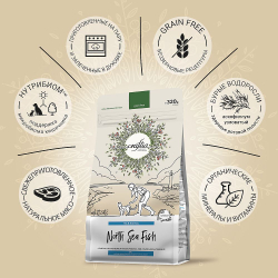 Сухой корм CRAFTIA HARMONA для взрослых кошек из рыбы северного моря 320 г