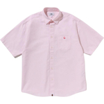 A Bathing Ape Bathing Ape Shirts Button Cotton Moderate Summer 0zxsrm006321q розовый