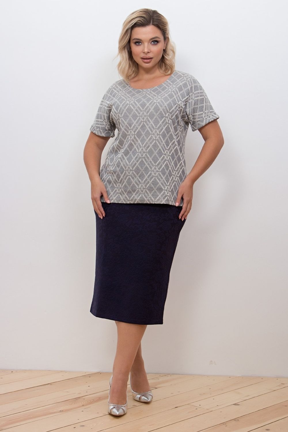 Юбка Жаккард на резинке 70 см №7 Valentina