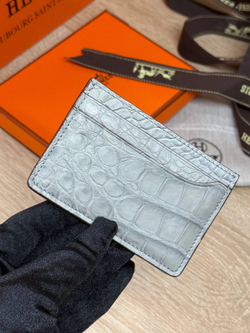 Картхолдер Hermes из кожи крокодила