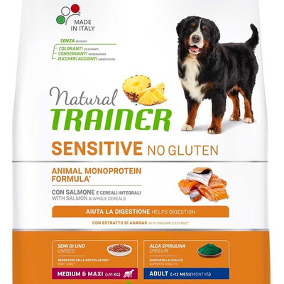 Trainer Dog Adult Medium&Maxi Sensitive Salmon - корм для собак средних и крупных пород, склонных к аллергии (лосось)