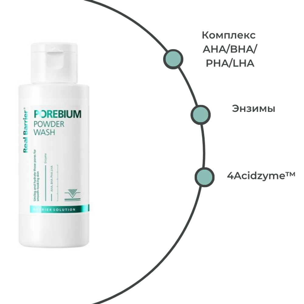 Real Barrier Энзимная пудра с комплексом кислот Porebium Powder Wash 50 гр