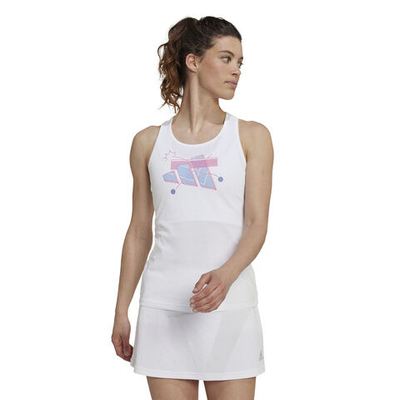 Женская теннисная майка adidas Cat Graphic Tank Top Women - White