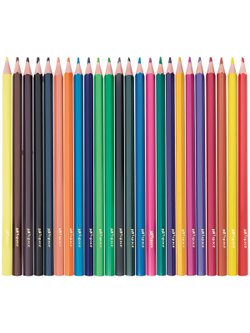 Карандаши цветные пластиковые 24 цвета заточенные (259769)