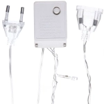 Гирлянда для дома 9,5м 100 ламп LED прозрач.пров.,8 реж, IP-20, Белый (возможность соединения)