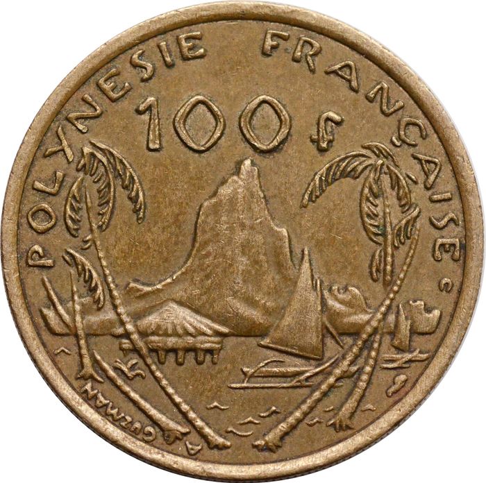 100 франков 1976-2005 Французская Полинезия