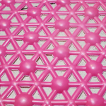 Коврик для ванной матовый Паутинка 37*66см (малиновый)