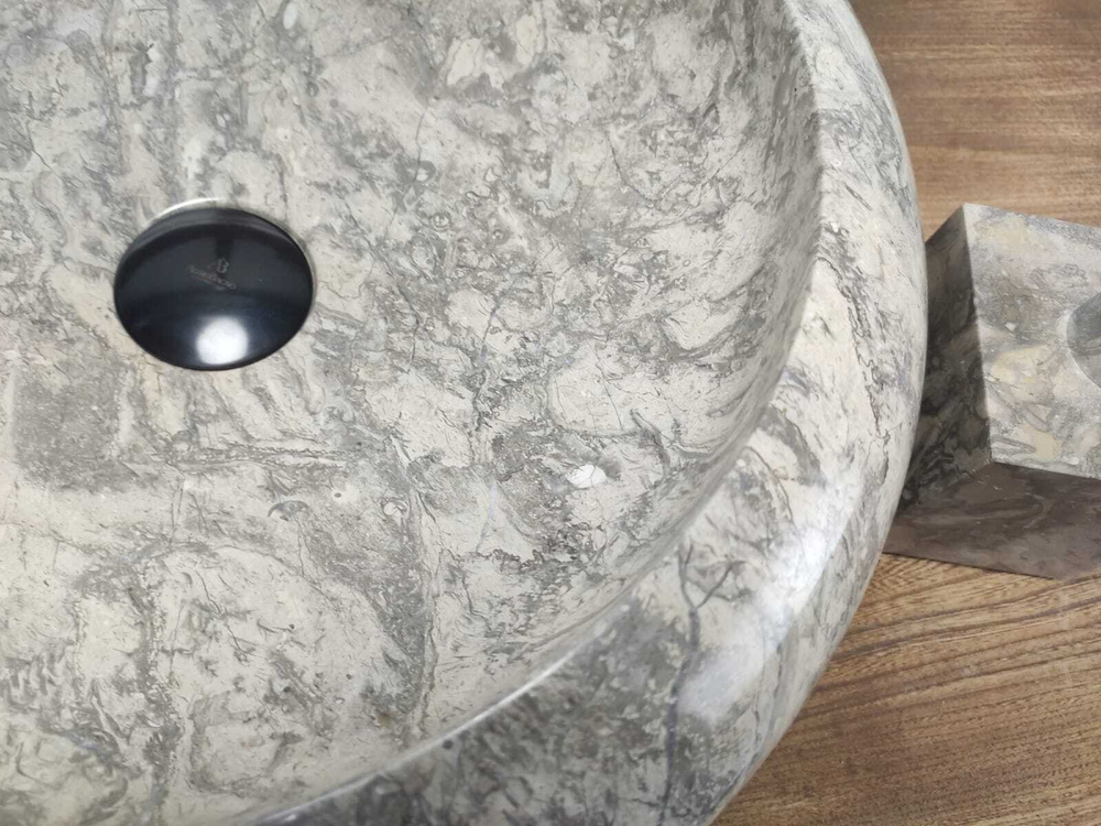 Раковина из мрамора Donut Grey Doreng DM-81038 45*45*13