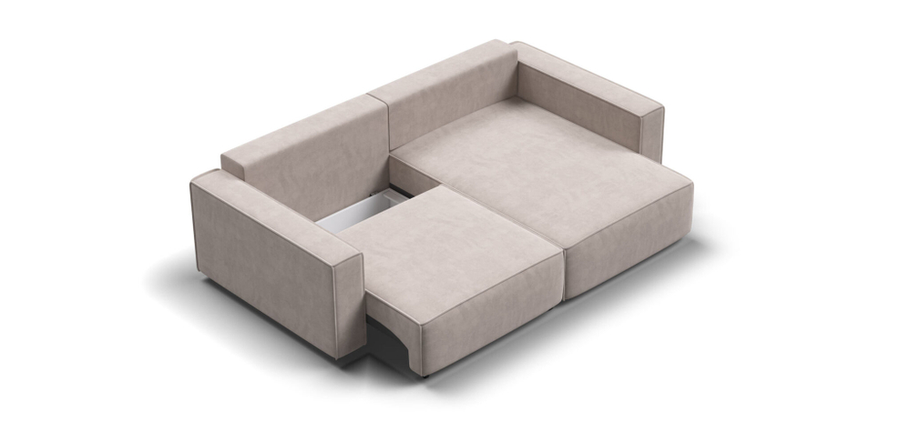 Угловой диван BOSS SOFT MODOOL велюр Monolit латте