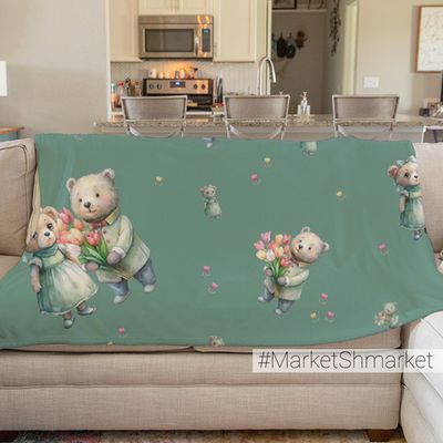 Пеленка муслиновая с принтом 