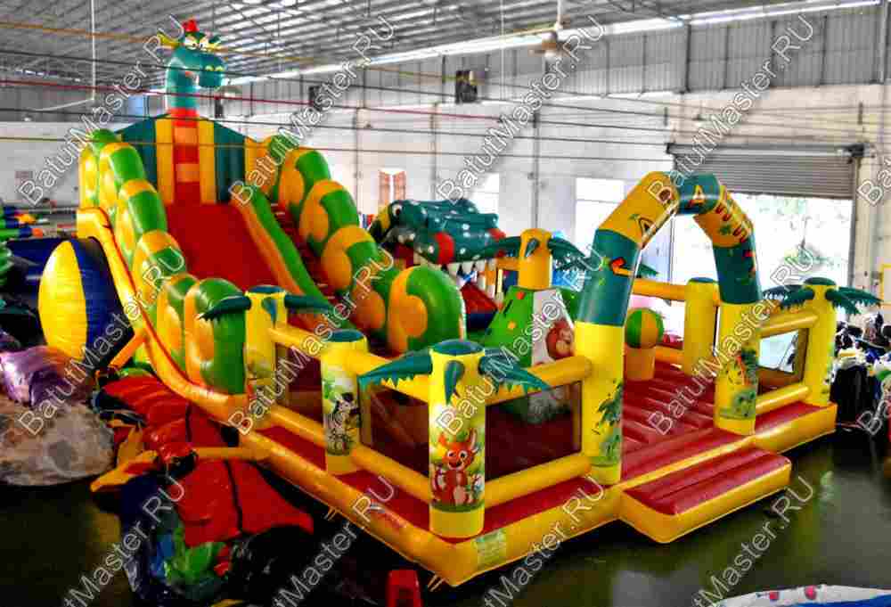 Надувной батут "Прерия" 14*7*7 м