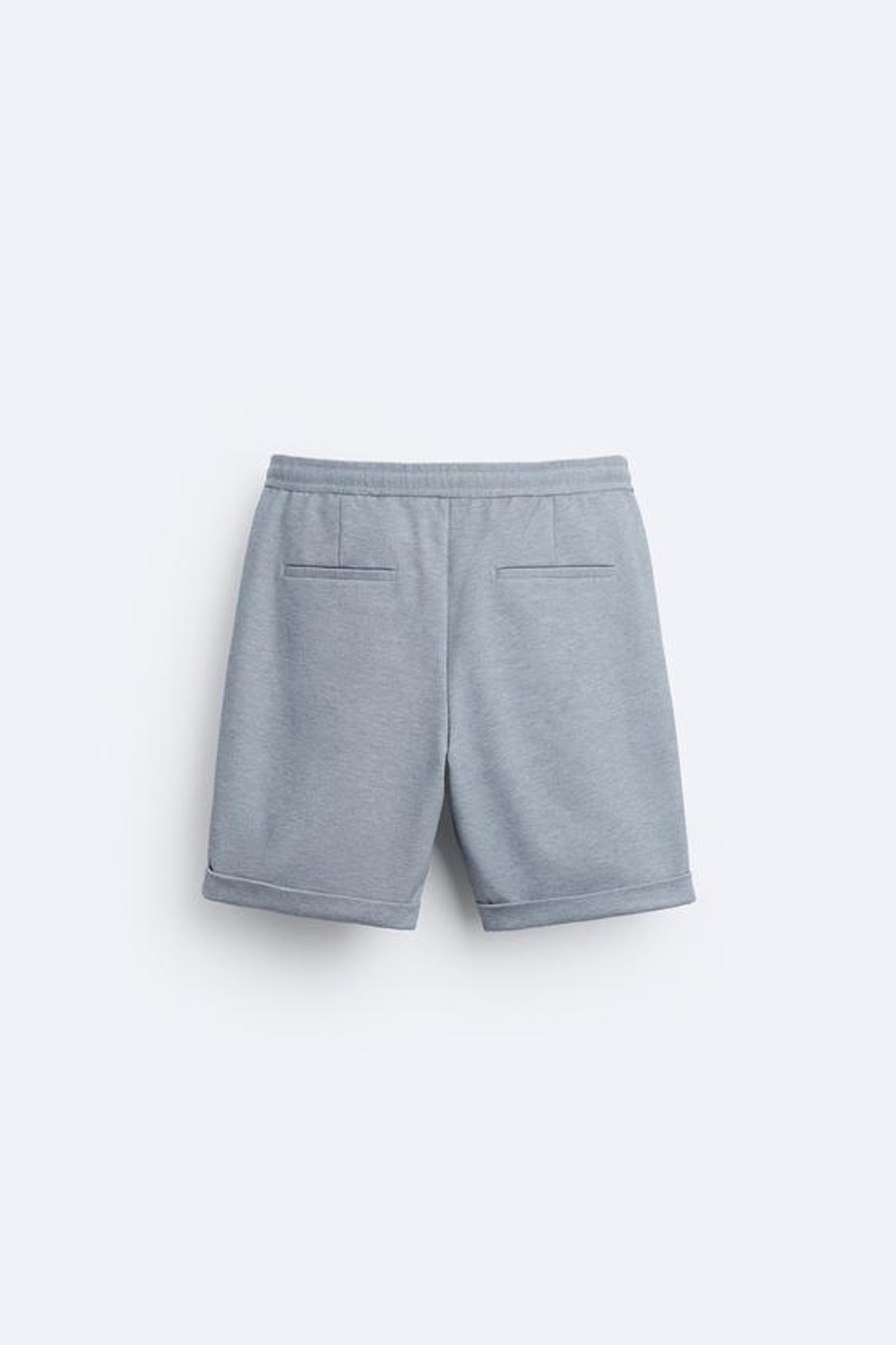 ZARA ШОРТЫ КОМФОРТНОЙ ПОСАДКИ, СИНИЙ С МЕЛАНЖЕВЫМ ЭФФЕКТОМ