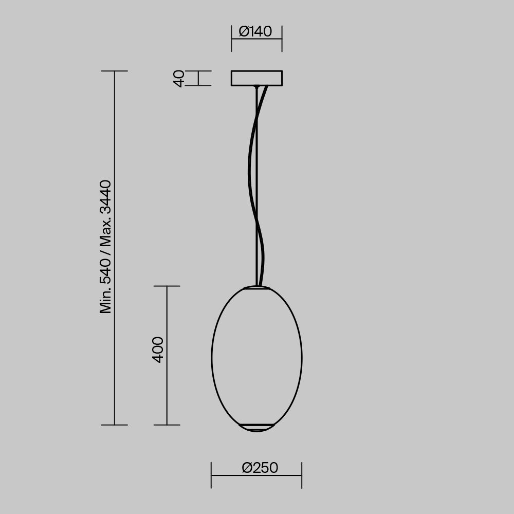 Светильник подвесной светодиодный Maytoni   MOD397PL-L19CH3K