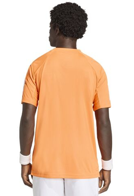 Теннисная футболка Adidas Club Tennis Climacool 3-Stripes - pure orange