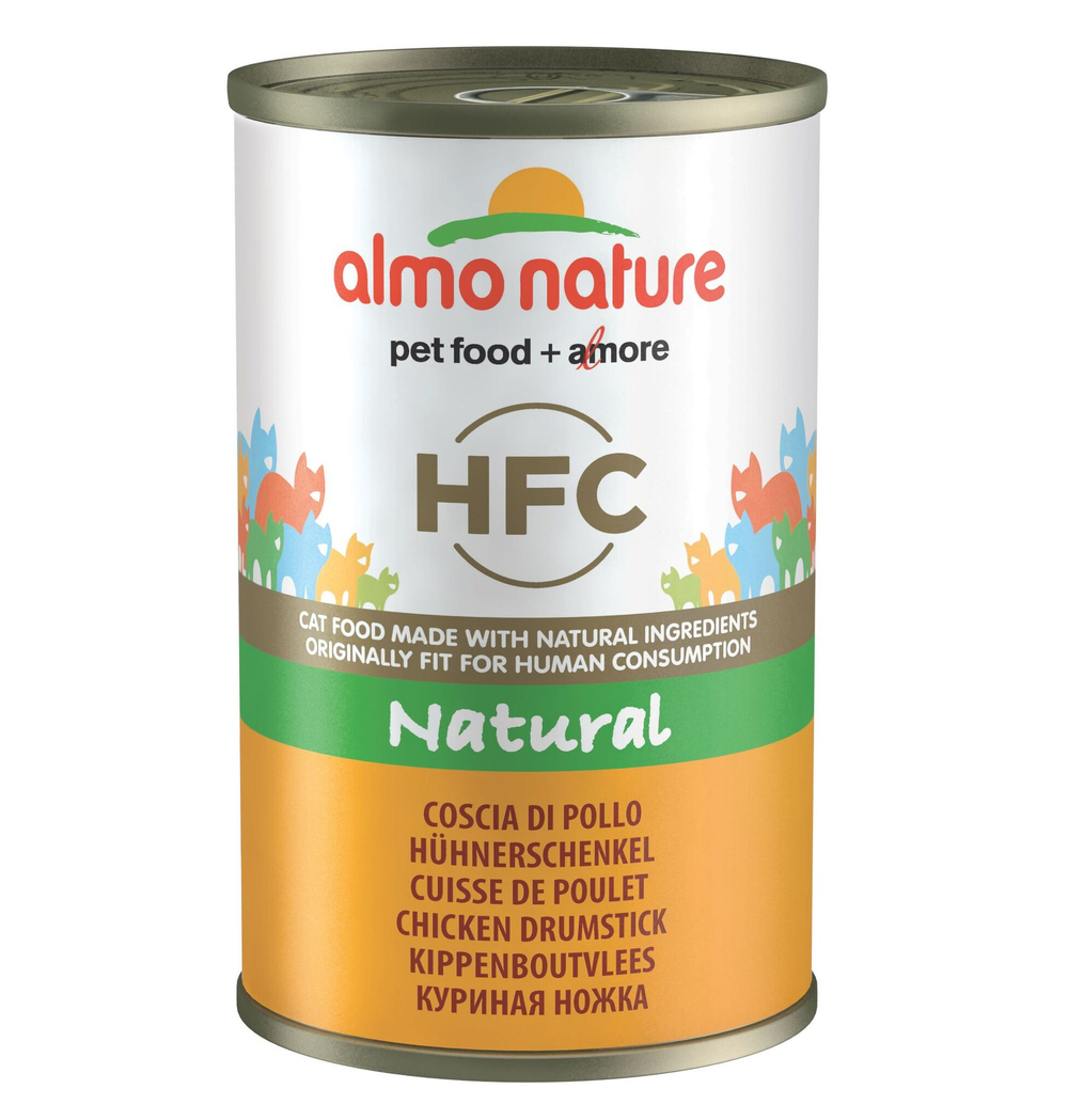 Almo Nature Консервы для Кошек "Аппетитные Куриные бедрышки" (Classic HFC Adult Cat Chicken Drumstick) 0,14 кг x 1 шт.