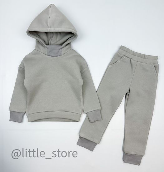 Комплект из футера с начесом, Серый