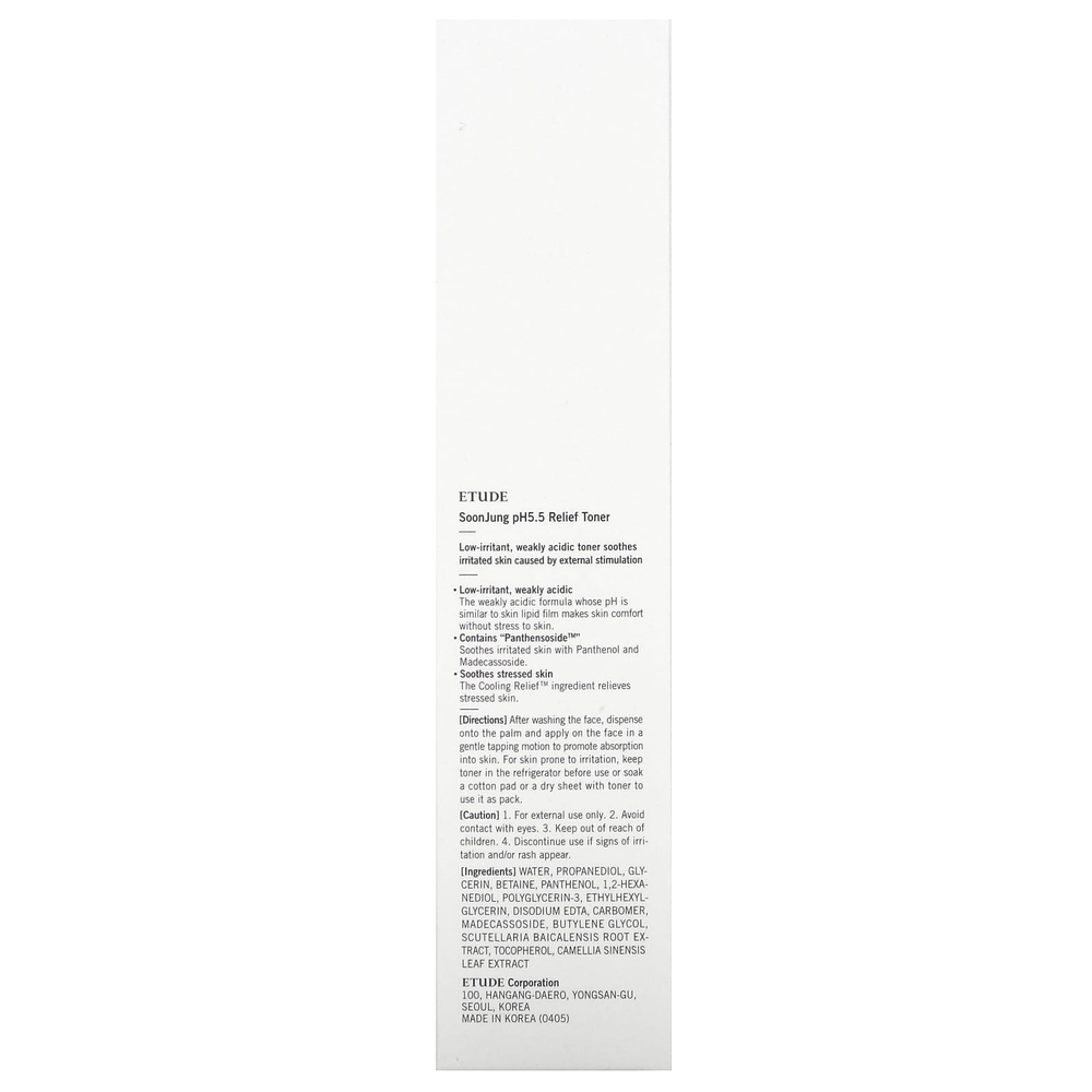 ETUDE, Soon Jung, успокаивающий тоник с pH 5,5, 200 мл (6,76 жидк. унц.)