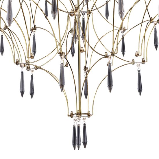 SL6601.203.114 Светильник подвесной ST-Luce Золотистый/Прозрачный LED 114*0,5W 3000K GRAVETTA