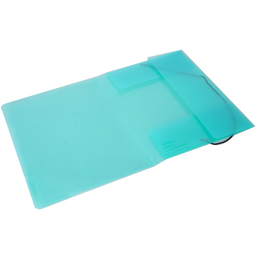 Папка на резинках DELI, A4 пластиковая, 450 мкм, ассорти