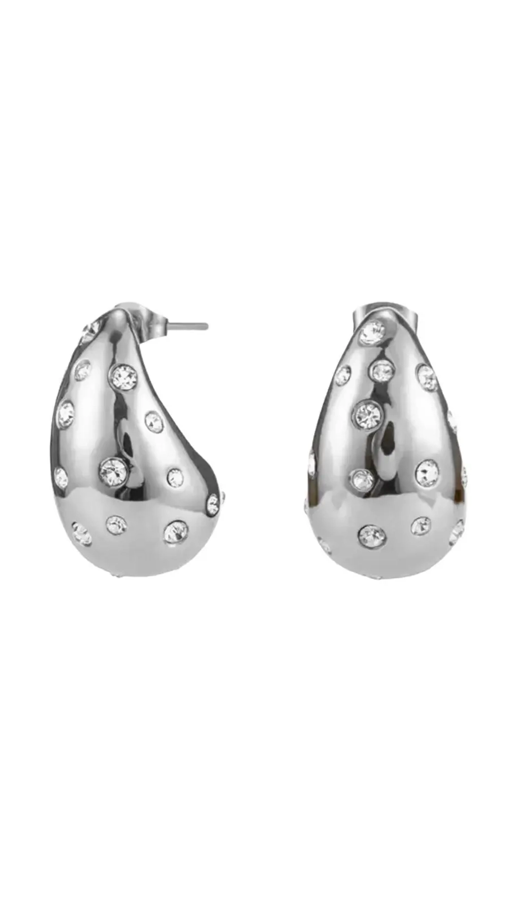 Серьги Silver Crystal Egg
