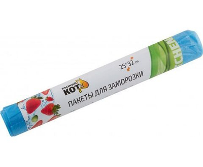 Пакеты для заморозки "РЫЖИЙ КОТ" 25*32см, 30шт/рул, ПНД (310983)