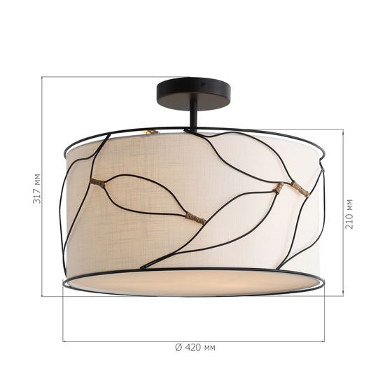 SL6228.402.03 Светильник подвесной ST-Luce Черный/Бежевый E27 3*60W ROOT