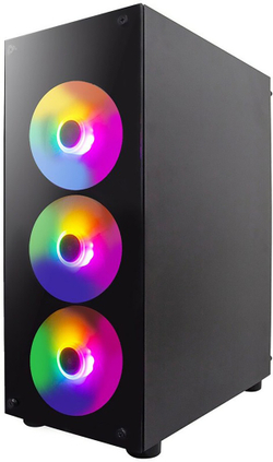 Корпус для компьютера 1STPLAYER FIRE DANCING V3-B / ATX, TG / 4x120mm LED fans inc. / V3-B-4F1