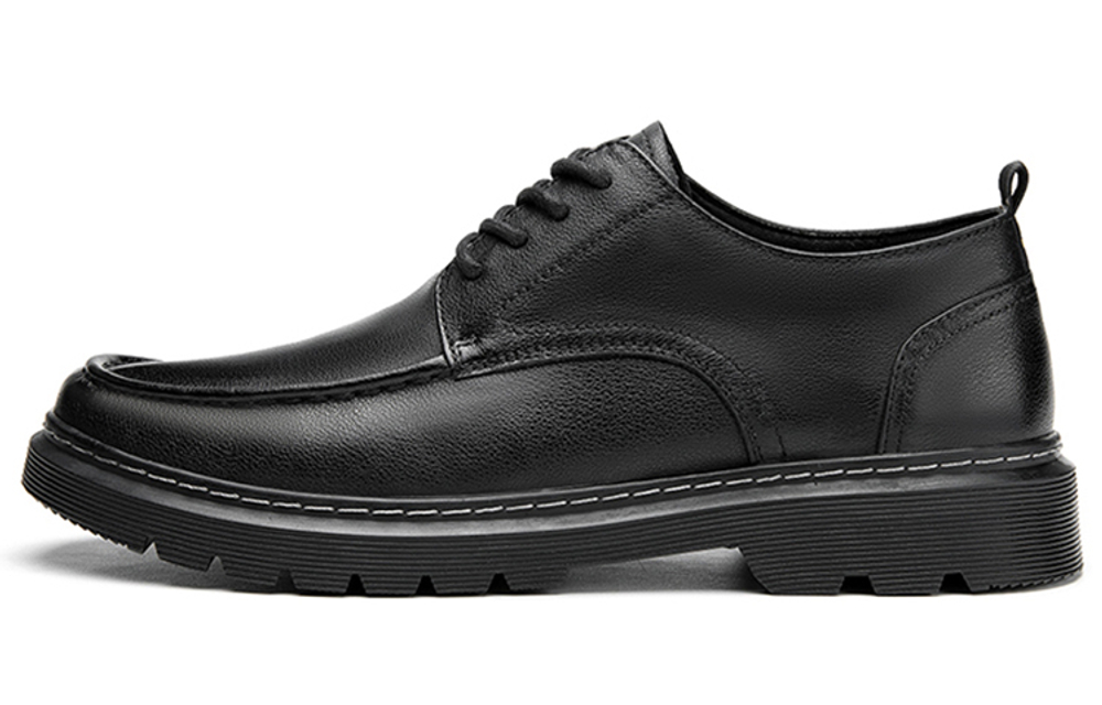 Jeep Casual Leather Shoes Men"s Low top Black