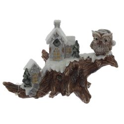 GAEM Фигурка декоративная "Зимняя композиция" с подсветкой (LR44x2,прилаг), L2, L20,5 W9 H14 см, 2в.