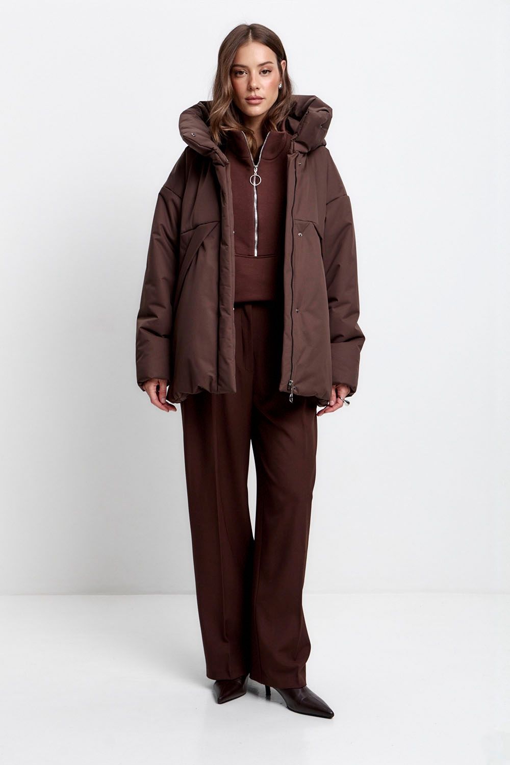 Куртка зимняя на утеплителе Isosoft в цвете шоколад