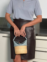 Сумка-корзинка JANE мятного цвета