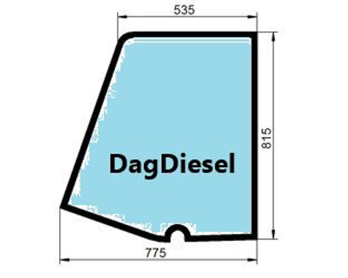 Стекло дверное левое JCB 332/F8417