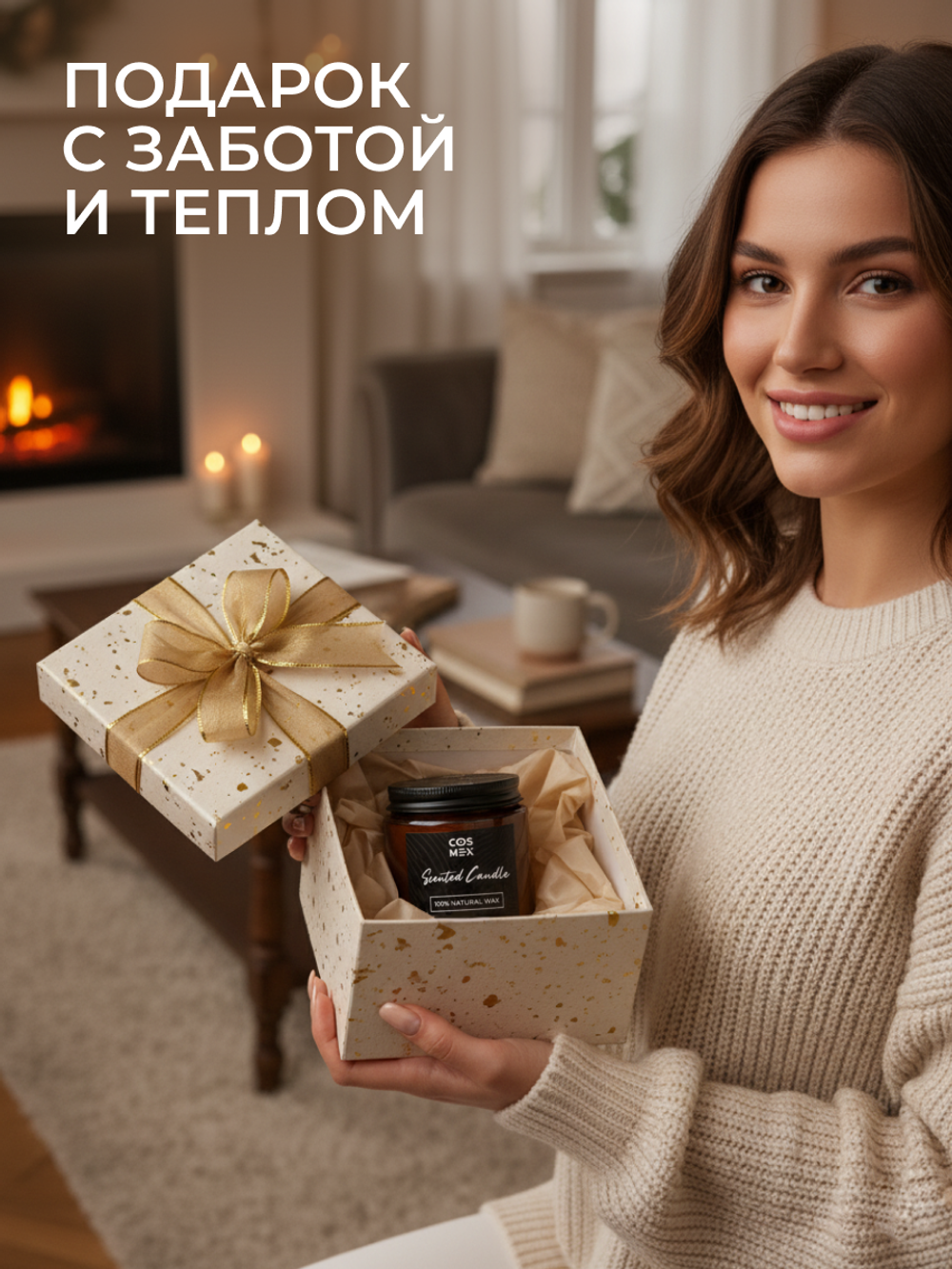 Cosmex Свеча ароматическая Черничный чизкейк Blueberry Cheesecake 120 мл