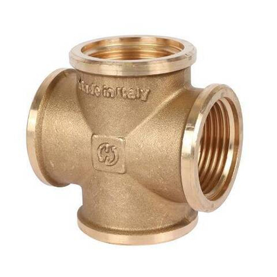 Крестовина STOUT SFT 0030 - 1"1/4 (для стальных труб, латунь без покрытия)