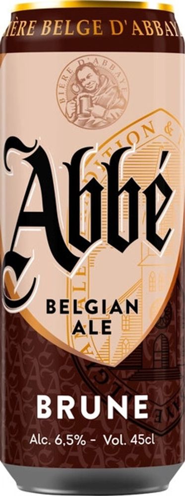 Пиво Аббе Брюн / Abbe Brune 0.45 - банка