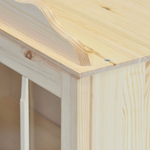 Шкаф навесной, 40х32х84, Бритта, 1 дверь, из массива дерева, для кухни и ванной, в натуральный, Dipriz