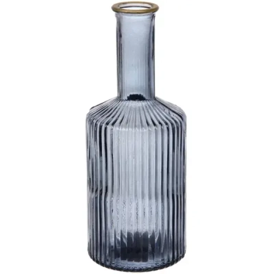 Ваза стеклянная «Амфора» 21,5*8см синяя