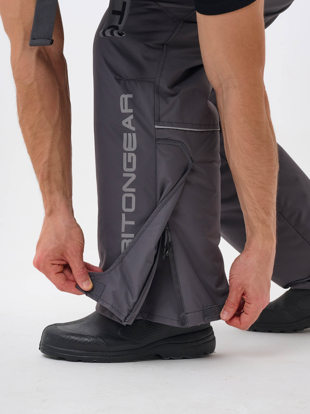 Костюм поплавок "SKIF (Таслан) (-40)", полукомбинезон, Серо-Красный