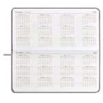 Еженедельник 2025г., Феникс+ Джут серый, 170*88мм, кож.зам, карманный, ляссе, 64л