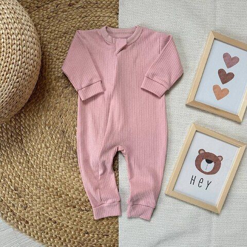 Комбинезон слип в рубчик на молнии