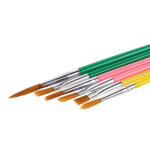 Набор кистей синтетика 6 шт в пакете с картонной подложкой