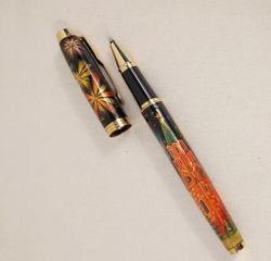 Ручка с ручной росписью Палех "Москва. Салют" в футляре