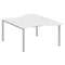 Metal System Рабочая станция криволинейная на П-образном м/к БП.РАС-СА-2.2 Белый/Металл Серый 1400*1