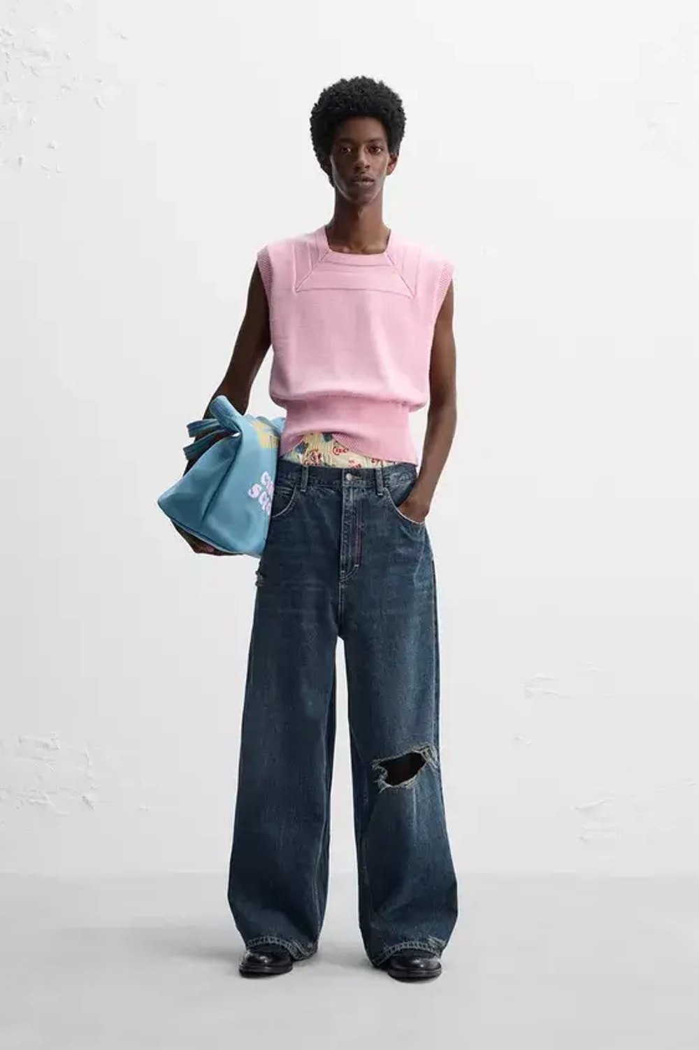 ZARA X HARRY LAMBERT ЖИЛЕТ, РОЗОВЫЙ