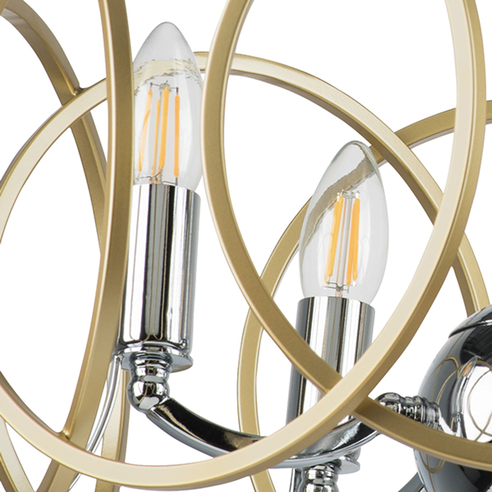 713053 Люстра REGOLO 5х40W E14 ХРОМ/ЗОЛОТО